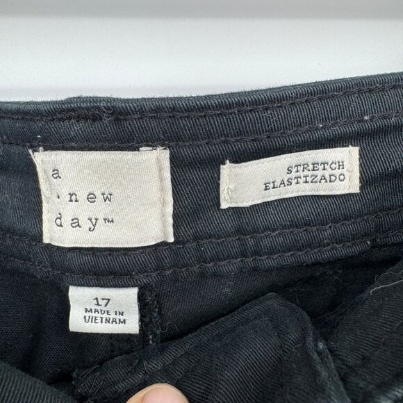 A New Day pants Elastizado stretch cargo style patch pockets back flap pocket Bl - Picture 5 of 9